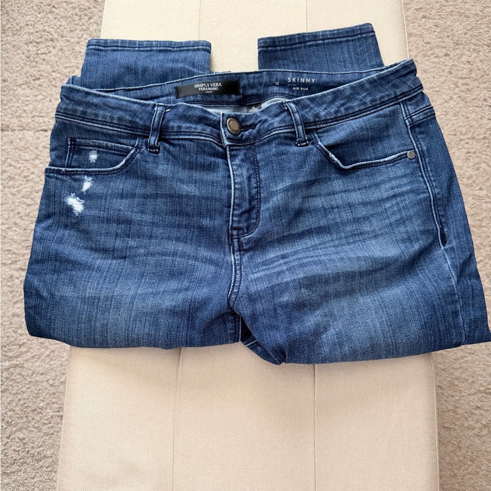 Women's Simply Vera size 8 Blue Skinny Jeans